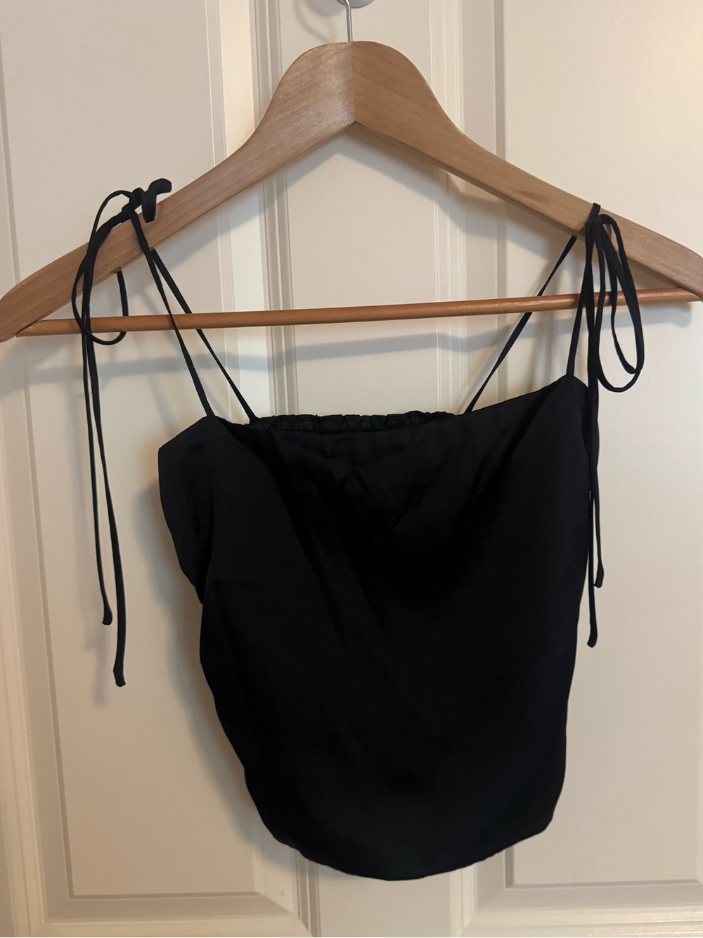 Urban Outfitters Black Tie-Shoulder Cowl Camisole